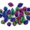 Colorful Miniature Christmas Ornaments, 8 pc, Jewel-Tone Baubles, Adorabilities